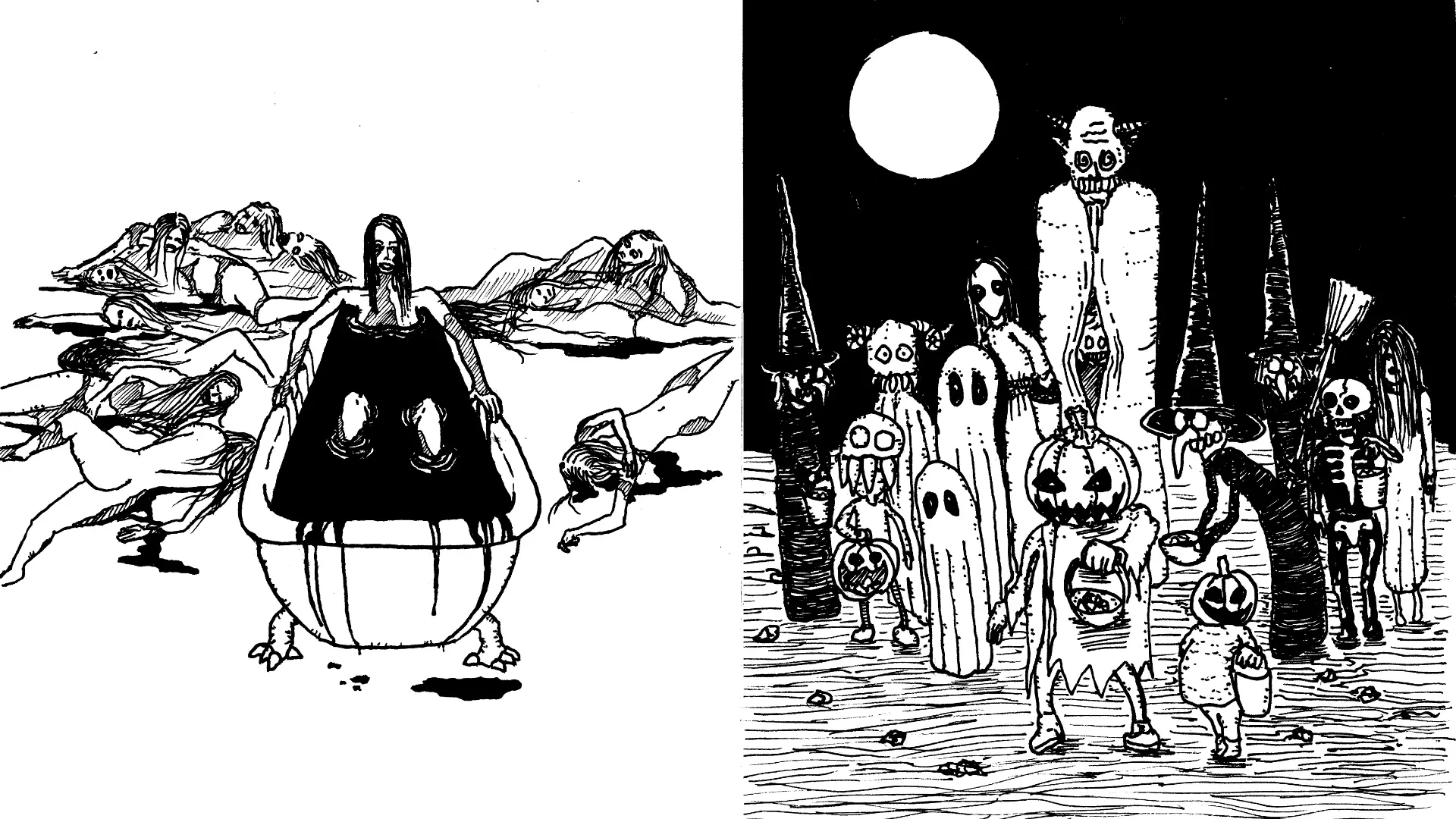 Bloodbath + Trick 'r Treat, ink