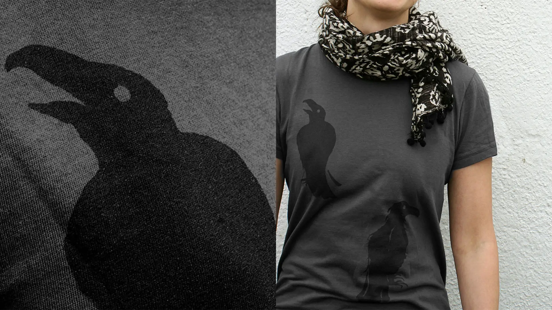 Font mascots Hugin & Munin – T-shirt