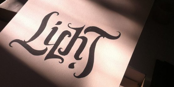 Ambigram Screen print – Licht