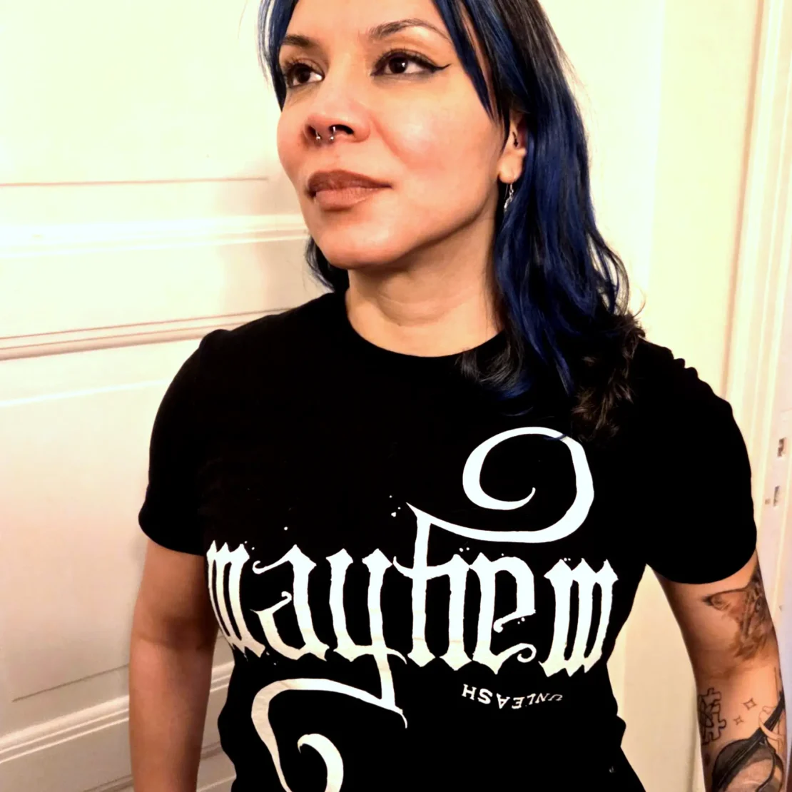 Mayhem – ambigram, eco